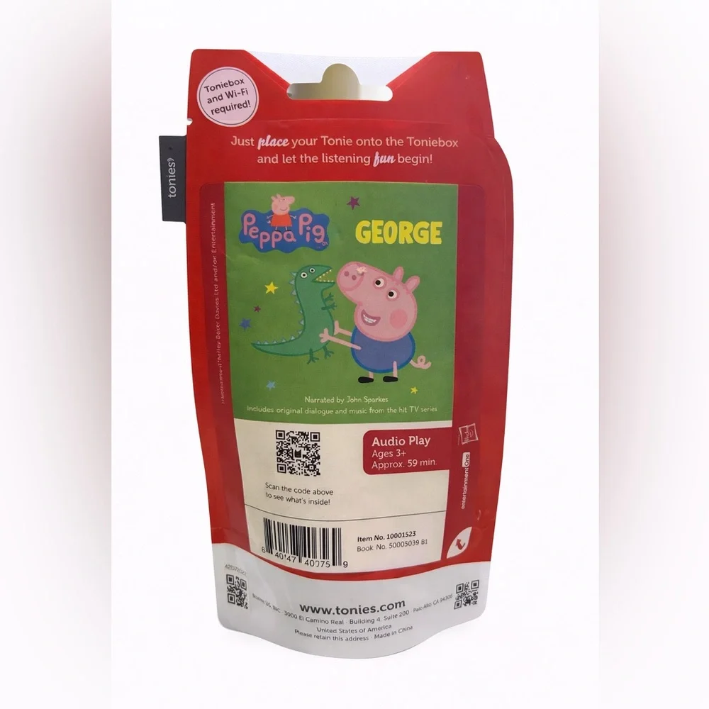 NWT-Peppa Pig George Tonie Audio figure Toniebox - Picture 3 of 3